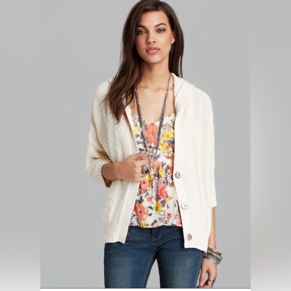 Free People Oversized Cardigan Sweater Medium - Picture 1 of 7